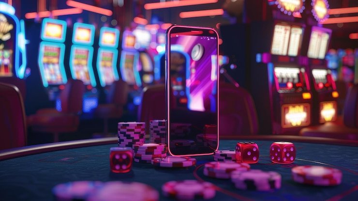 Antarmuka permainan slot di topbos77 dengan gulungan yang jelas dan informasi taruhan